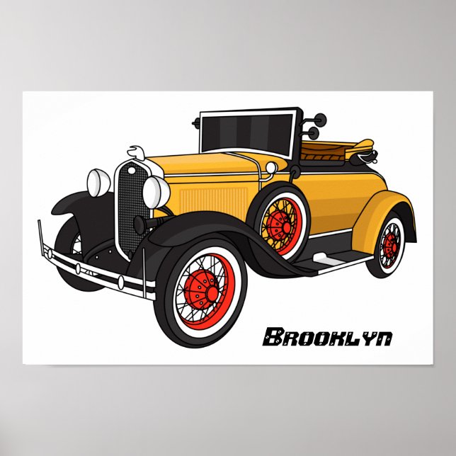 Classic yellow car 1931 poster (Front)