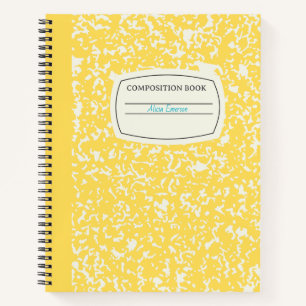 Classic Yellow Customizable Composition  Notebook