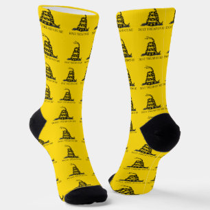 Classic Yellow Gadsden Flag Don't Tread on Me Socks