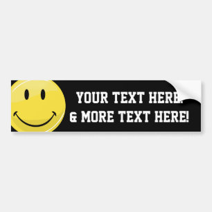 Classic Yellow Happy Face Bumper Sticker