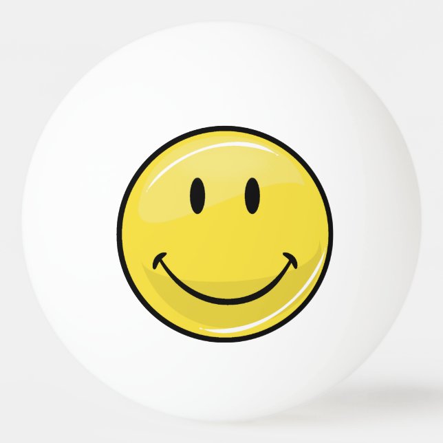 Classic Yellow Happy Face Ping Pong Ball (Front)