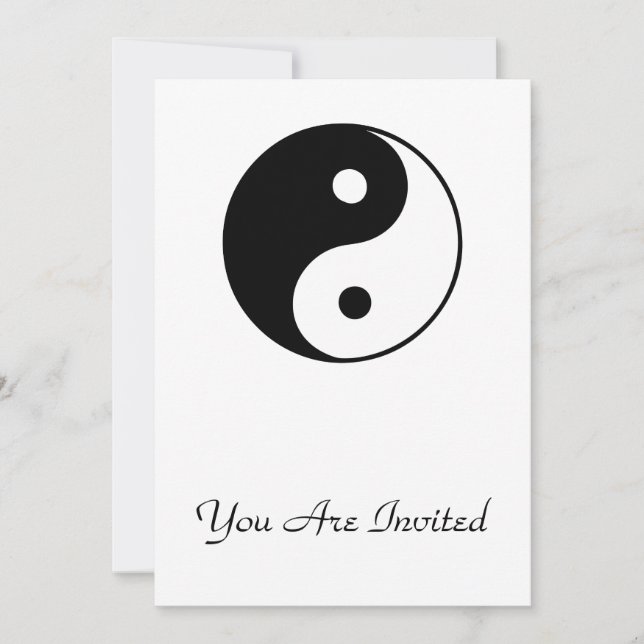 Classic Yin Yang Invitation (Front)
