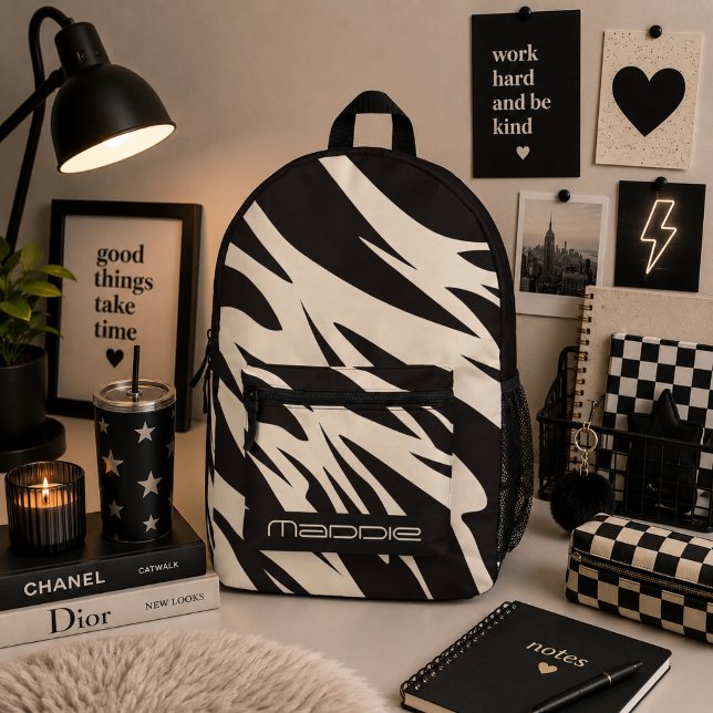 Classic Zebra Pattern  Printed Backpack (Creator Uploaded)