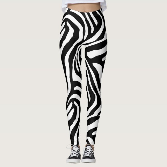 Classic Zebra Stripes Leggings (Front)