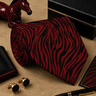 Classic Zebra Wild Animal Pattern Tie