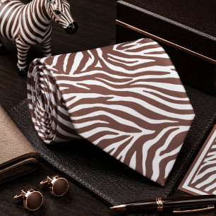Classic Zebra Wild Animal Pattern Tie