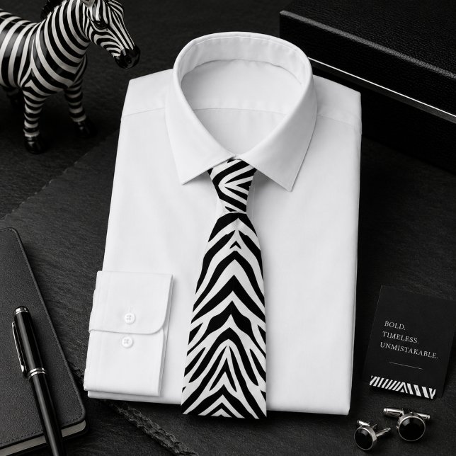 Classic Zebra Wild Animal Pattern Tie (Creator Uploaded)