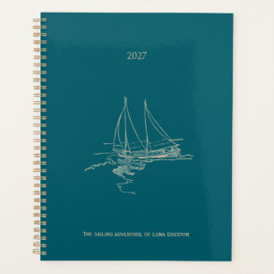 Classic Zinc & Gold Inspirational Sailing Planner
