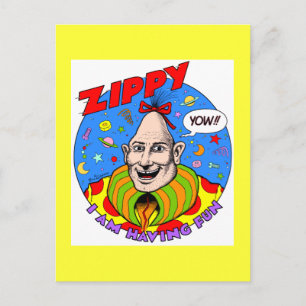 Classic Zippy Yellow Postcard