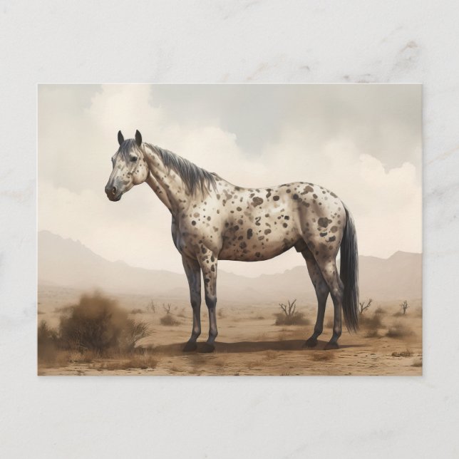 Classical American Appaloosa Horse Postcard (Front)