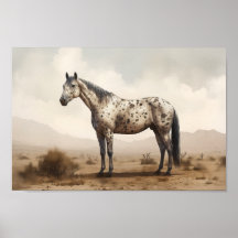 Classical American Appaloosa Horse Poster