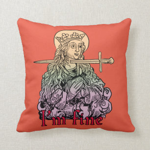 Classical art memes collection: I'm fine colorized Cushion