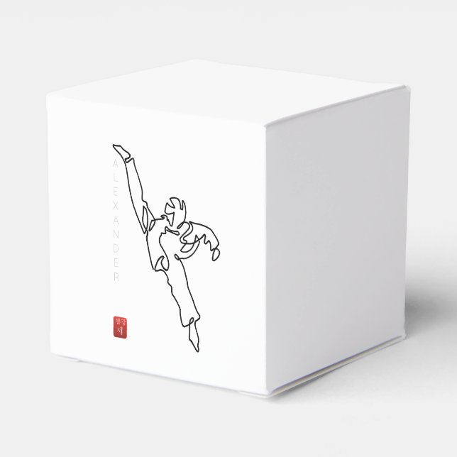 Classical Ballotin TAEKWONDO DWICHAGI back kick Favour Box (Back Side)