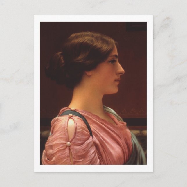 Classical Beauty white border John William Godward Postcard (Front)