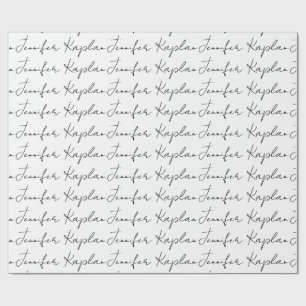 Classical Black & White Minimalist Professional Wrapping Paper