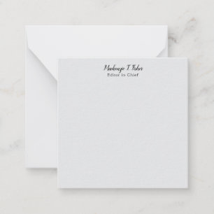 Classical Calligraphy Elegant Plain Simple Grey Card