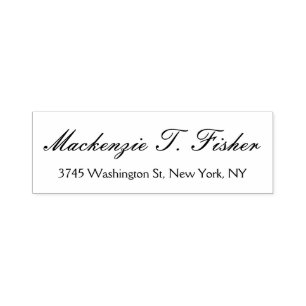 Classical Calligraphy Elegant Plain Simple White Self-inking Stamp