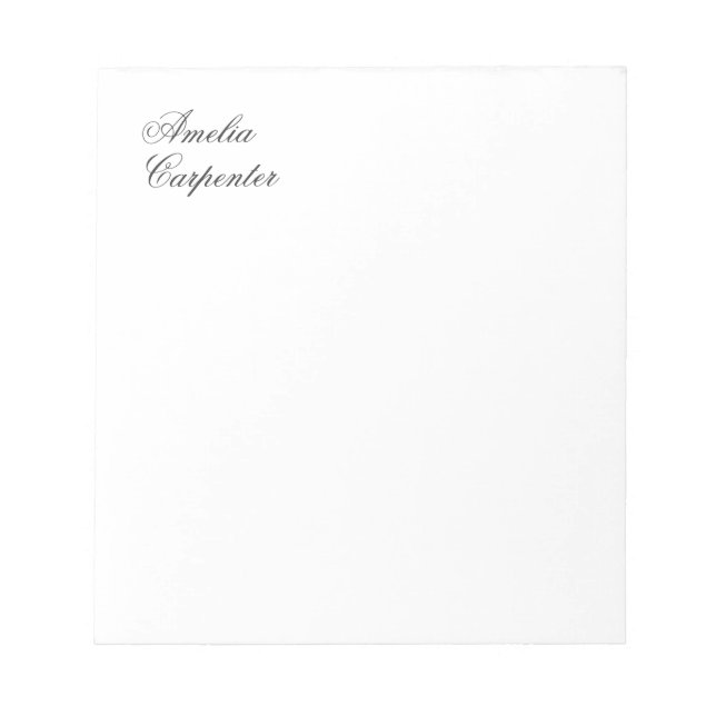 Classical Calligraphy Minimalist Professional Notepad (Front)