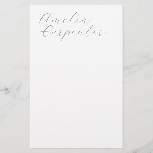 Classical Calligraphy Minimalist Professional Stationery (Front)