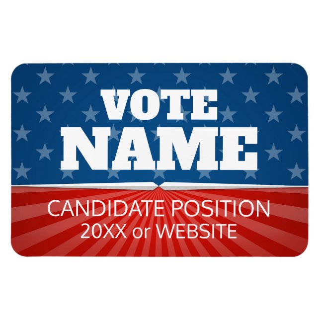 Classical Campaign - iconic stars stripes red blue Magnet (Horizontal)