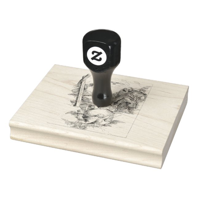 Classical Christian Scene Rubber Stamp (Stamp)