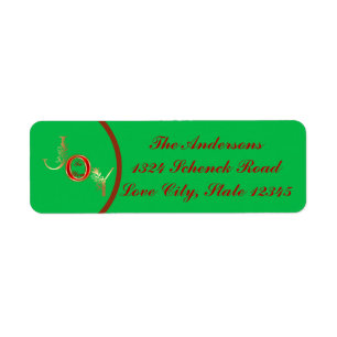 Classical Christmas Colour Christian Joy To You Return Address Label