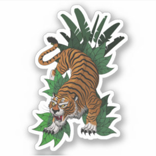 Classical Coloured Tiger Sketch