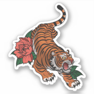 Classical Coloured Tiger Sketch