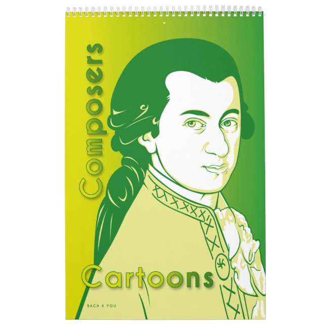 Classical Composers Portraits, Cartoon Style Calendar (Cover)