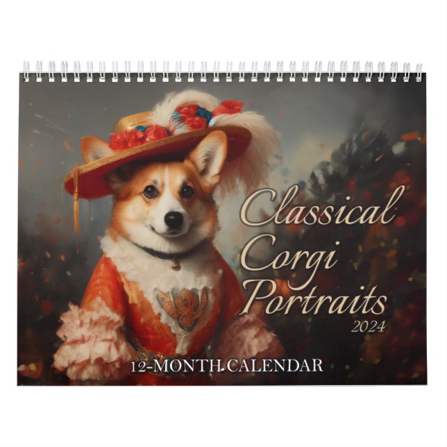 Classical Corgi Portraits Calendar (Cover)