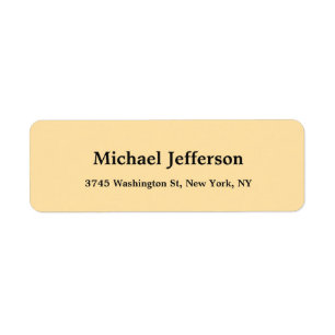 Classical Creative Trendy Beige Colour Return Address Label