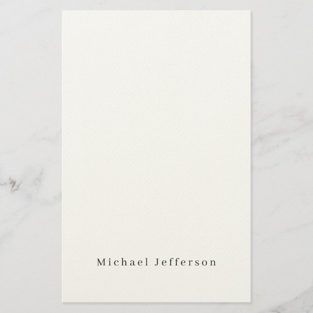 Classical Creative Trendy Black & White Minimalist Stationery (Front)