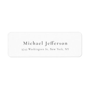 Classical Creative Trendy Black & White Return Address Label
