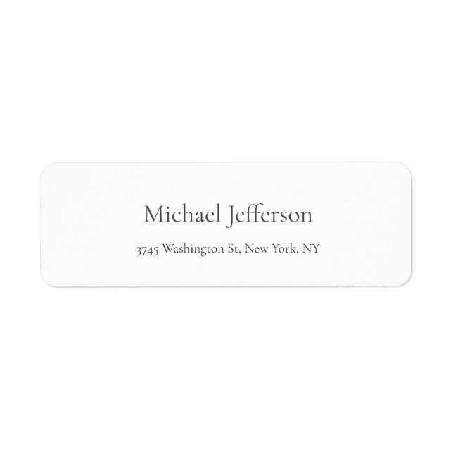 Classical Creative Trendy Black & White Return Address Label (Front)