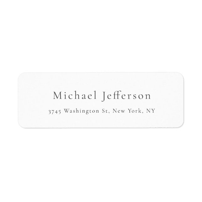 Classical Creative Trendy Black & White Return Address Label (Front)