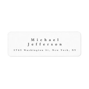 Classical Creative Trendy Black & White Return Address Label