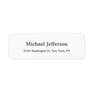 Classical Creative Trendy Black & White Return Address Label