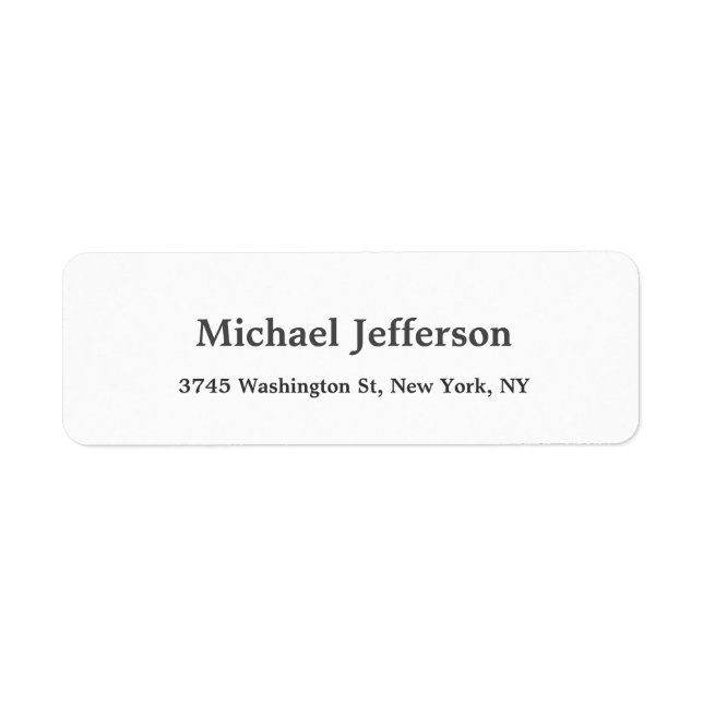 Classical Creative Trendy Black & White Return Address Label (Front)