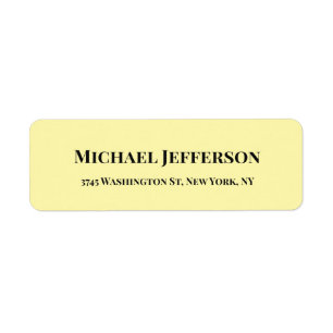 Classical Creative Trendy Cream Color Return Address Label
