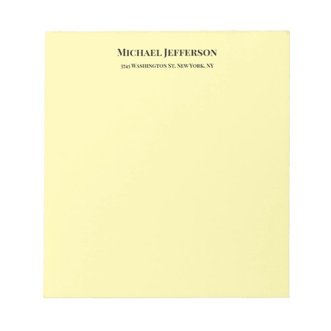 Classical Creative Trendy Cream Colour Notepad (Front)