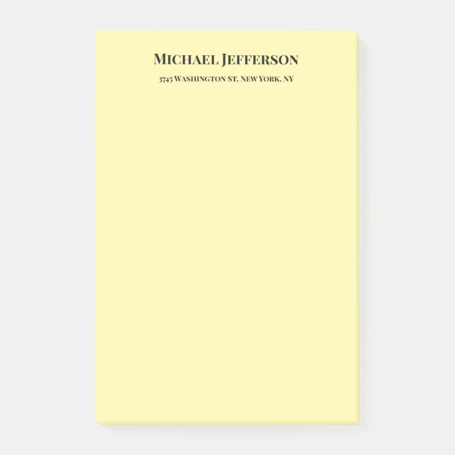 Classical Creative Trendy Cream Colour Post-it Notes (Front)