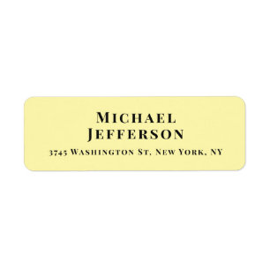 Classical Creative Trendy Cream Colour Return Address Label