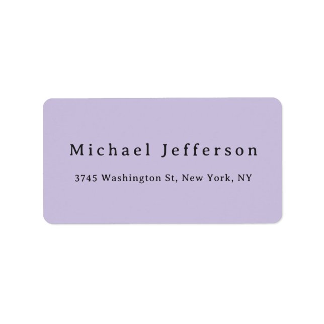 Classical Creative Trendy Pastel Colour Minimalist Label (Front)