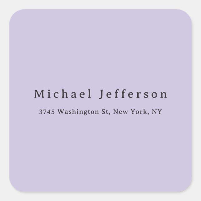 Classical Creative Trendy Pastel Colour Minimalist Square Sticker (Front)