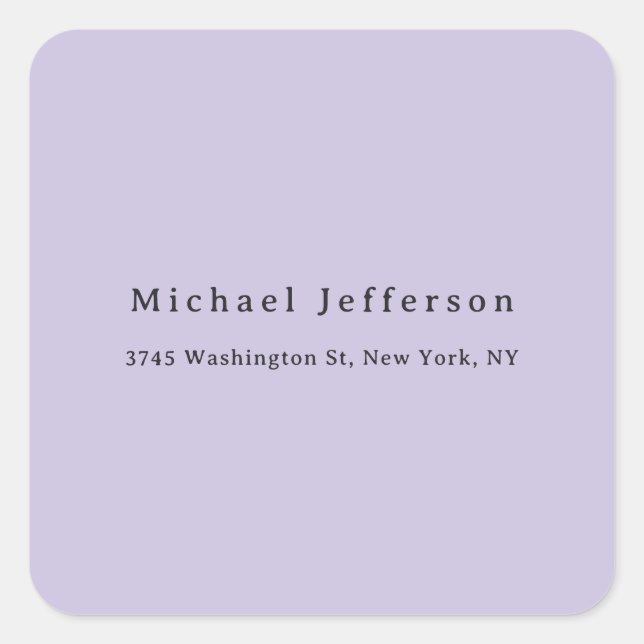 Classical Creative Trendy Pastel Colour Minimalist Square Sticker (Front)
