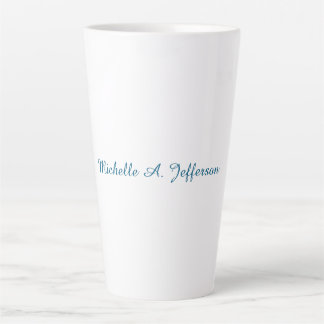 Classical Creative Trendy White Ocean Blue Latte Mug