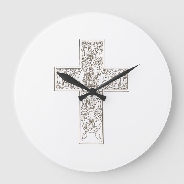Classical Cross Art Large Clock (Front)