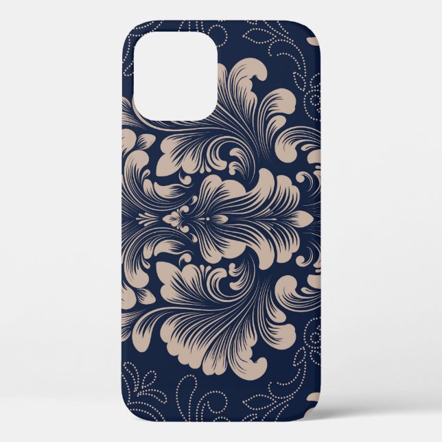 Classical Damask Seamless Victorian Texture Case-Mate iPhone Case (Back)