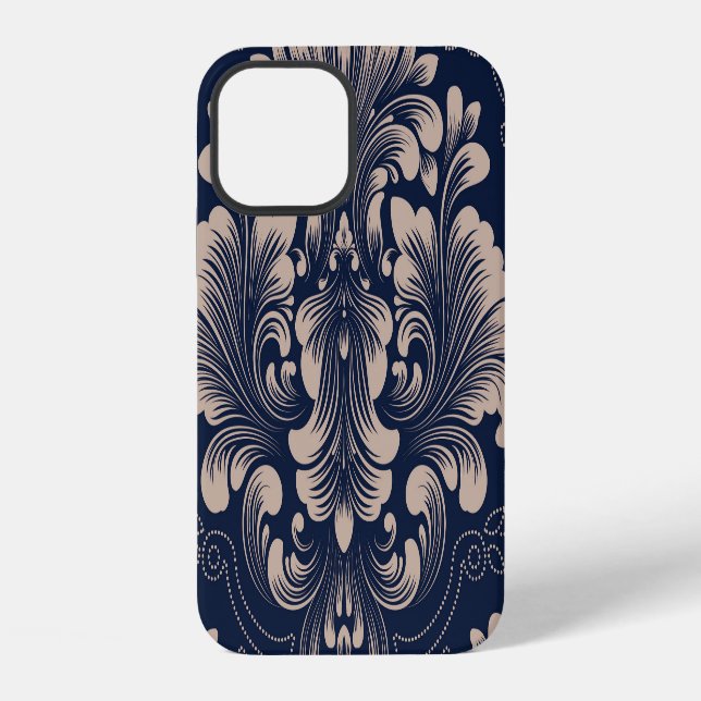 Classical Damask Seamless Victorian Texture iPhone Case (Back)