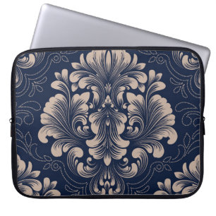 Classical Damask Seamless Victorian Texture Laptop Sleeve